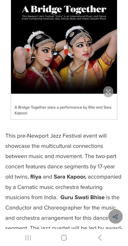 PR Newswire release for “A Bridge Together”, a Newport Jazz Festival Extra connecting jazz, African beats and Indian Carnatic music
