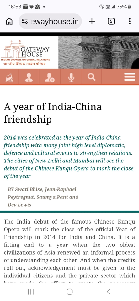 A year of India-China friendship.