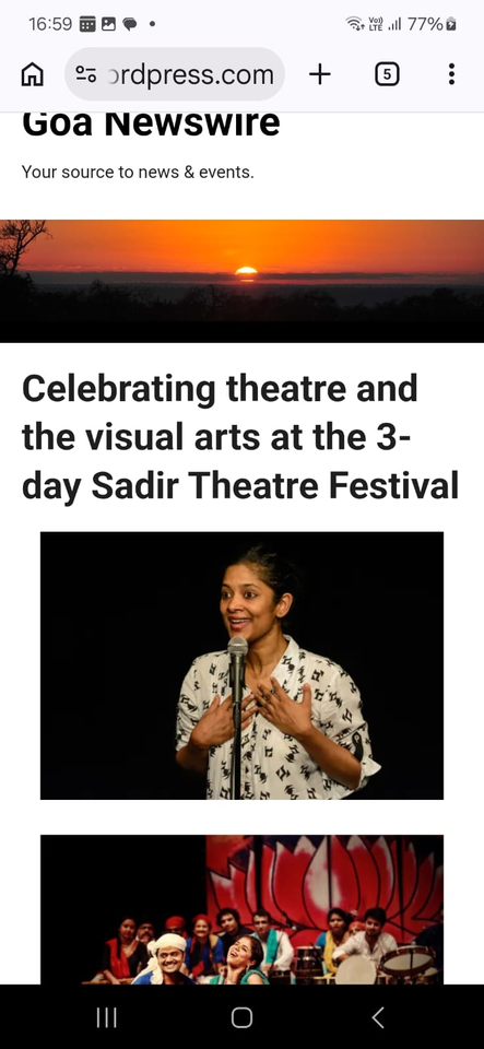 Celebrating theatre and the visual arts at the 3-day Sadir Theatre Festival