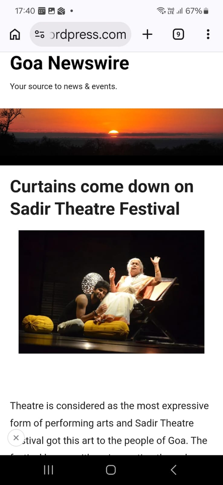 Curtains come down on Sadir Theatre Festival.