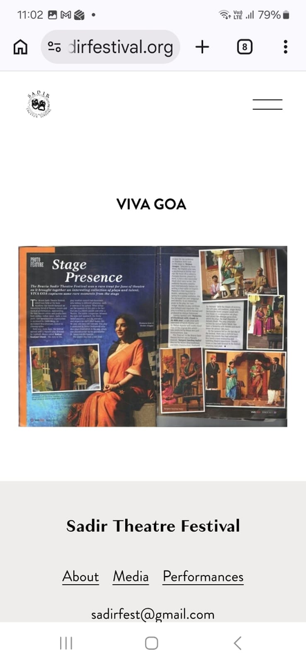 3-Day Sadir Theatre Festival at Kala Academy.