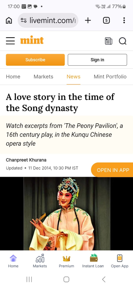 A love story in the time of the Song Dynasty