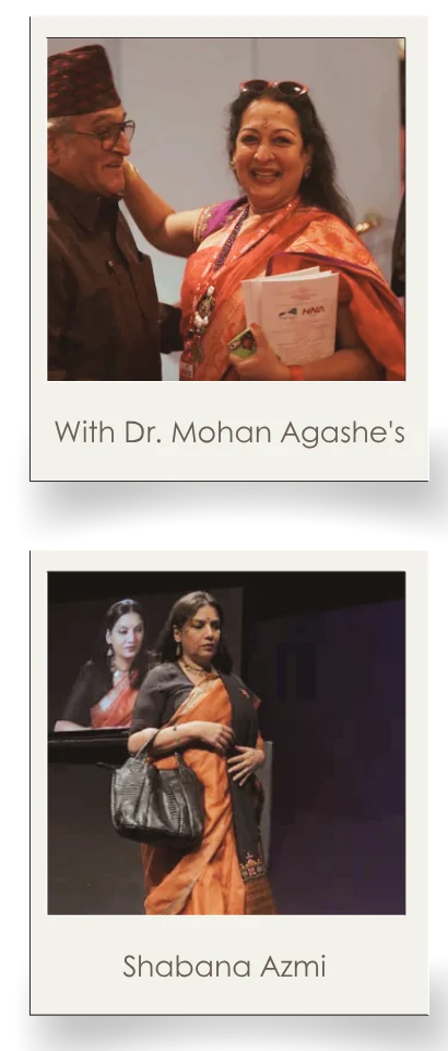 With Dr. Mohan Agashe and with Shabana Azmi